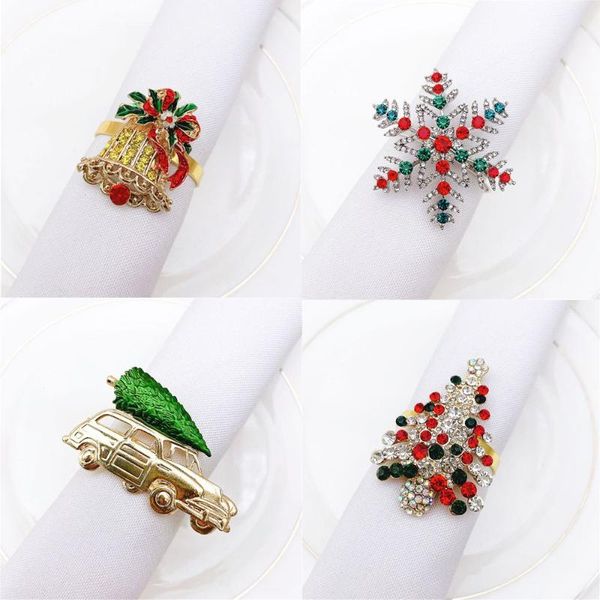 

napkin rings metal wedding supplies diy craft santa claus merry xmas table decoration ring mouth christmas