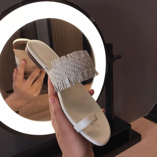 

slippers 2021 summer women's flat sandals women hasp open toe fashion comfortable outdoor beach pinch for woman, Black