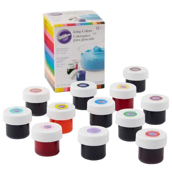 

baking & pastry tools wilton icing colors, 12-count gel-based color