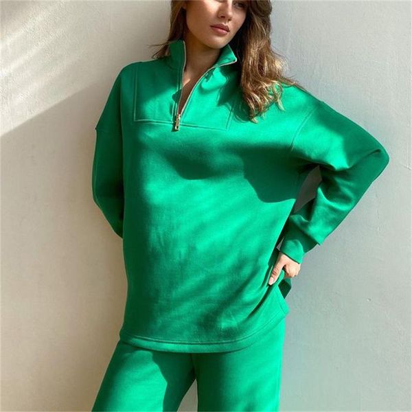 

women's two piece pants 2021 hooded tracksuit sports 2 pieces set sweatshirts pullover female hoodies suit sweatpants trousers outfits, White