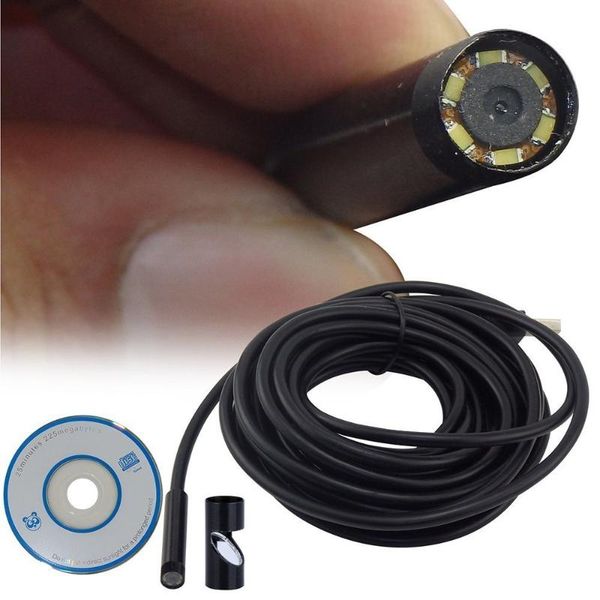 

cameras 7mm usb handheld inspection tool hd otoscope cmos borescope 2m