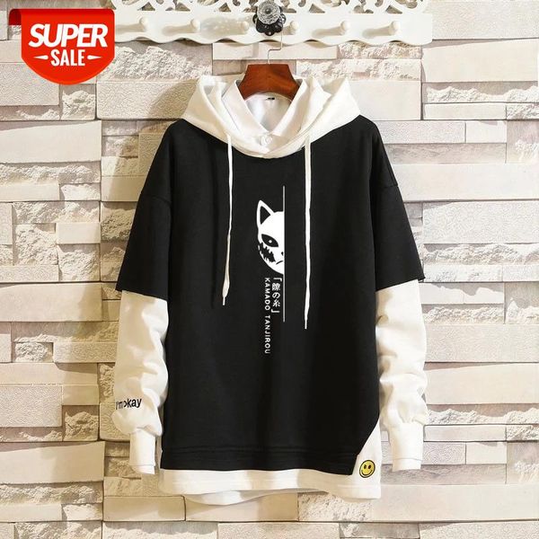 

2020 demon slayer kimetsu no yaiba hoodie men women tanjirou zenitsu tomioka giyuu cosplay costume anime spring autumn coat #4j75, Black