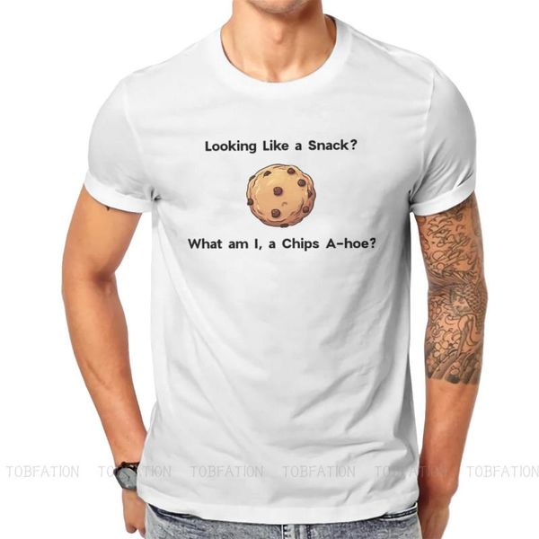 

men's t-shirts looking like a snack unique tshirt chips ahoy chocolate cookie cartoon gift clothes t shirt short sleeve, White;black