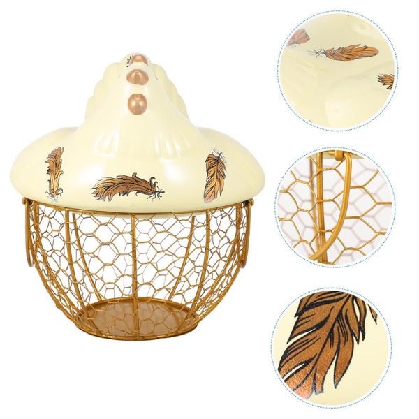

storage baskets 1pc hen basket farmhouse style egg decorative kitchen organizer