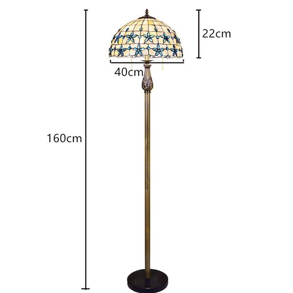 

floor lamps sgrow e27 led shell standing lights european mediterranean blue lamp for bedroom living room lighting fixtures