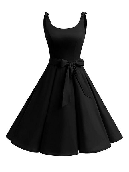 

fashion arrived women's round neck retro dress 5062 casual dresses, Black;gray