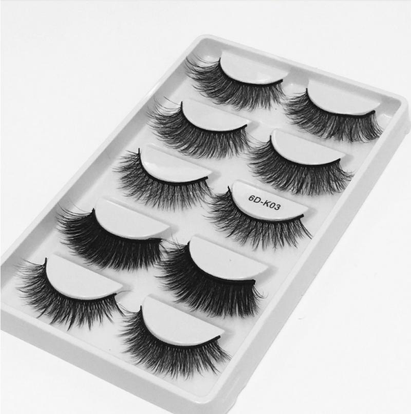 

pairs of 6d mink eyelashes long-lasting natural thick curling and long hair false1