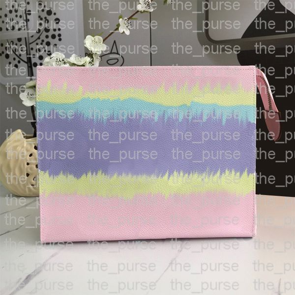 

tie dye cosmetic bags for women zippy closure toiletry pouch poker print women's toilet bag sold with box