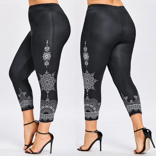 

women leggings black printed fashion summer style fitness slim workout ladies ankel length pants #t1q women's