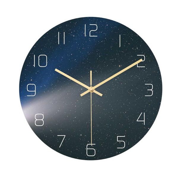 

wall clocks creative starry clock muslim universe silent mute acrylic crystal bedroom living room home decoration #3