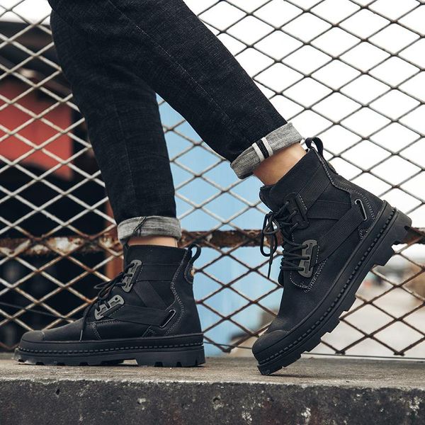 

boots flat sneaker man breathable mens outdoor sneakers shoe casual for comfortable loafers sale causal, Black