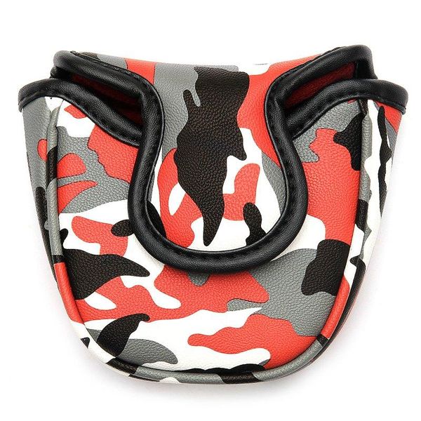 

mallet golf putter headcover with magnetic closure waterproof pu camouflage head cover complete set of clubs