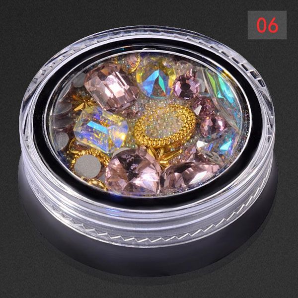 

nail art kits sharp bottom diamond transparent ab crystal glass jewelry elf beads mixed