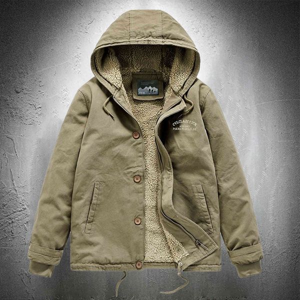 

men's hoodie, thick wool lined coat, casual, zipper, fashion, autumn, Black;brown