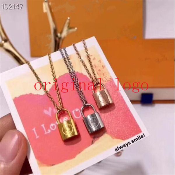 

2021 designer silver pendant for gold fashion men women rose necklace and lock luvvr