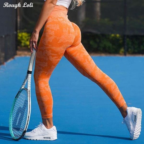 

yoga outfit camo seamless leggings high waist booty legging women workout stretchy gym tights push up pants fitness clothes