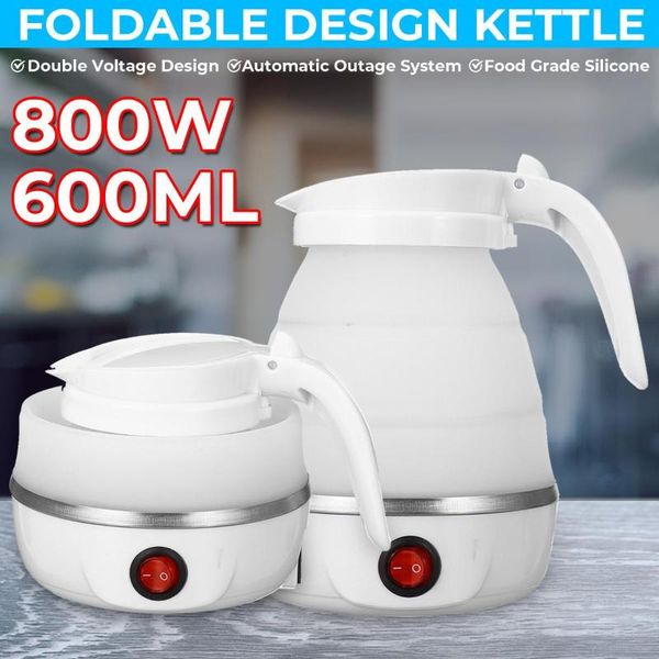

electric kettles 800w 600ml portable foldable kettle silicone mini small travel water boiler camping