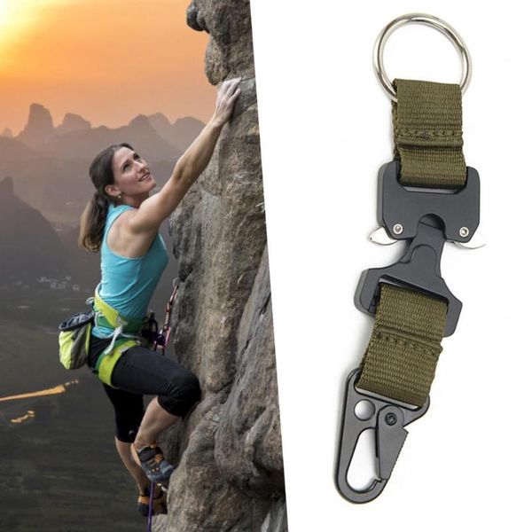 

cords, slings and webbing nylon belt keychain heavy-duty climbing carabiner sturdy adjustable high strength key clip for