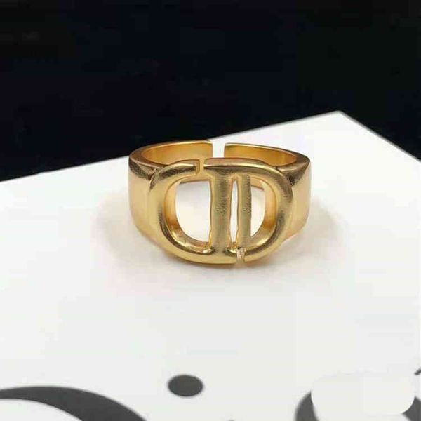 

70% off open 2021 made old brass fashion ring female, Golden;silver