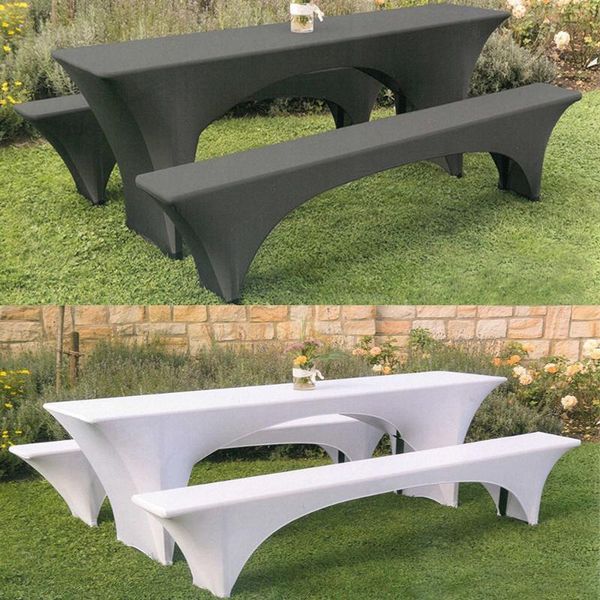 

chair covers 3pc/set picnic outdoor beer table cover bench fitted tablecloth spandex stretch wedding party