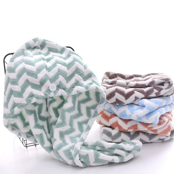 

towel soft dry hair cap waffle fabric after shower drying wrap fold pattern absorbent headband quick hat turban
