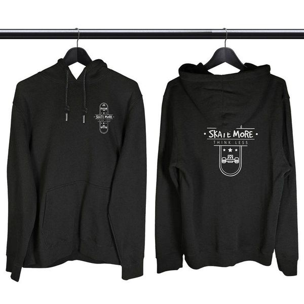 

men's hoodies & sweatshirts coolmind cotton casual loose skate print men dropshoulder hooded sweatshirt, Black