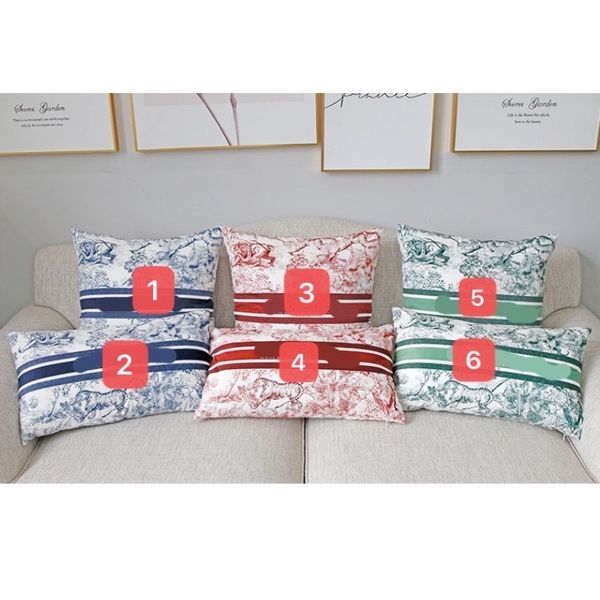 

2021 luxury cushion brand decorative pillow cases designer cushion with d letters fashion cushions covers home decor
