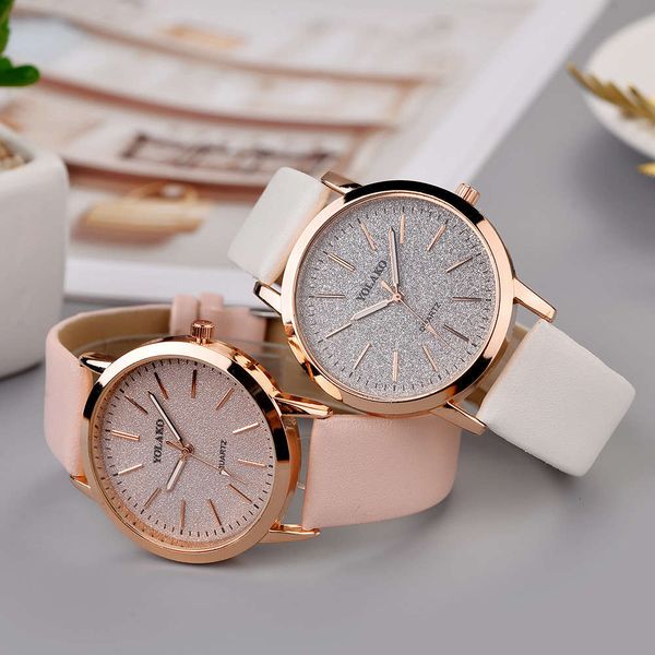 

fashion women casual quartz watches met frosted wizard plate analogue polshorlogic leather band jurk accessories reloj para dama, Slivery;brown