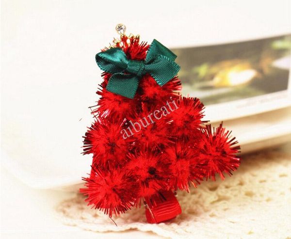 

cute hair accessories christmas party children gift 15 styles tree little hat clips / pins, Slivery;white
