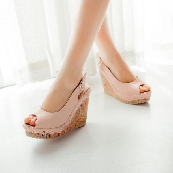 

spring and summer thick bottom women's sandals fashion dress shoes, Black