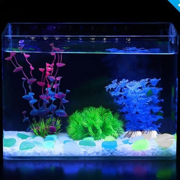 

220pcs luminous stone glow in dark pebbles for garden yard walkway bonsai aquarium decorations