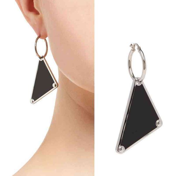 

triangle geometric earrings european and american exaggerated simple personality women letter p earrings wild temperament french earrings, Golden