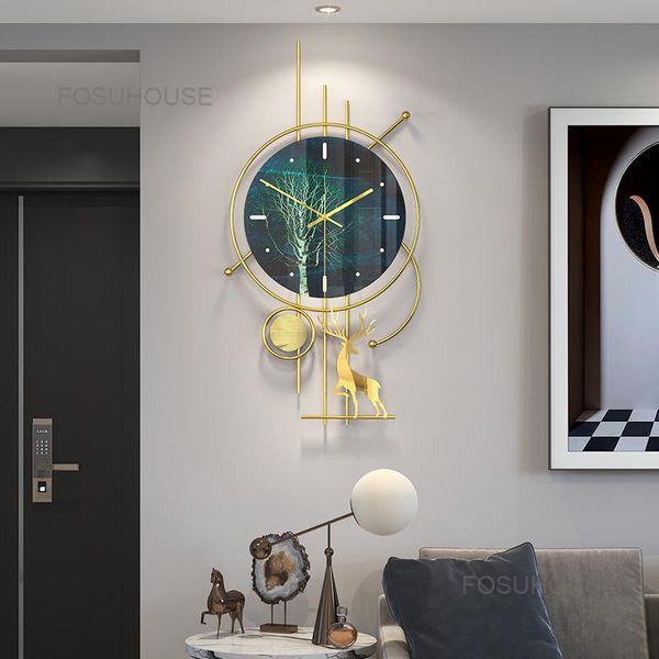 

wall clocks modern light luxury clock living room household fashion nordic personalized simple creative watch