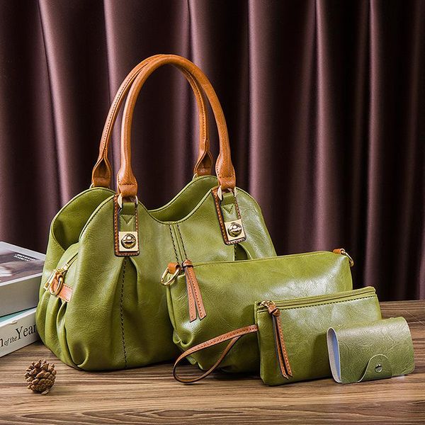

duffel bags luxury handbags women designer 2021 spring green solid leather crossbody shoulder for messenger ladies hand bag