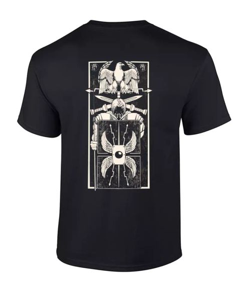 

the dangerous soldier- roman legionary, roman empire spqr eagle- men's t-shirt, White;black