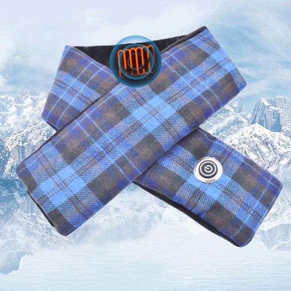 

scarves heated scarf rechargeable neck heating pad shawl to keep your warm patchwork 4, Blue;gray