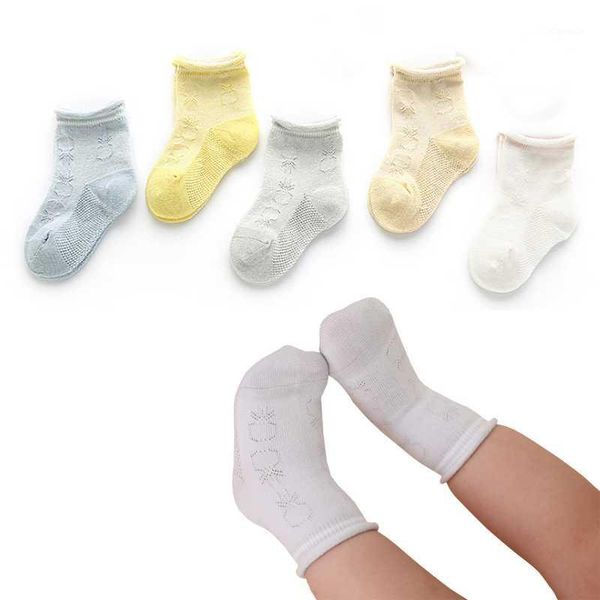 

5pair/lot baby socks summer thin boys and girls, Pink;yellow
