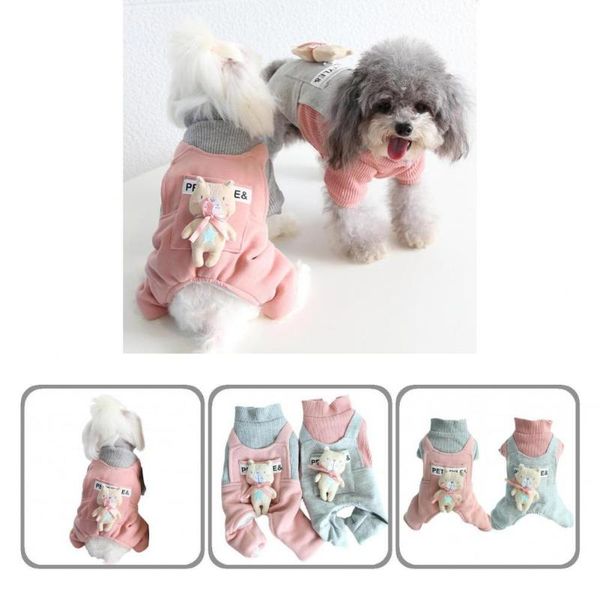 

dog apparel clothes breathable pet warm jumpsuit rompers decor good