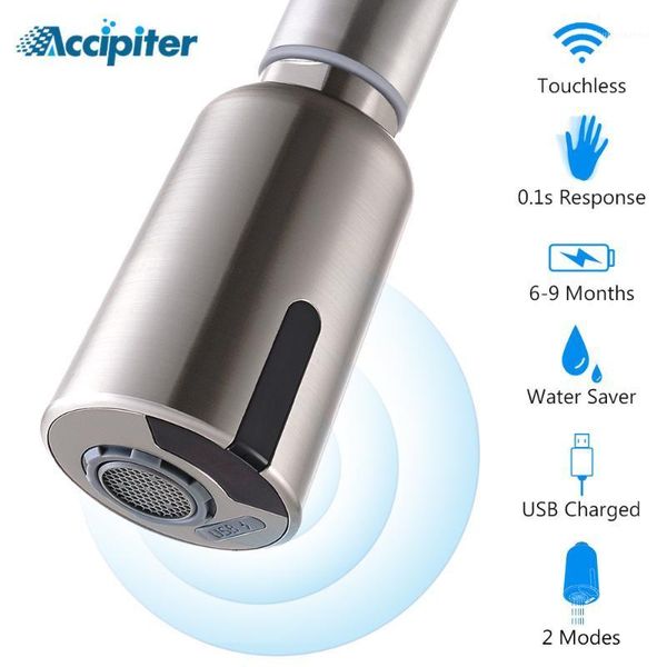 

smart touchless kitchen faucet adapter chrome spout accessorie1