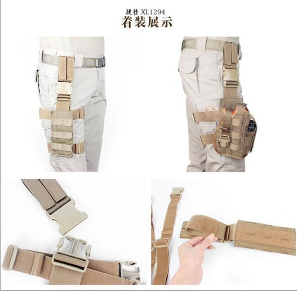 

cycling helmets molle leggings hanging plate tool legs hang army fans supplies outdoor real cs tactical equipment