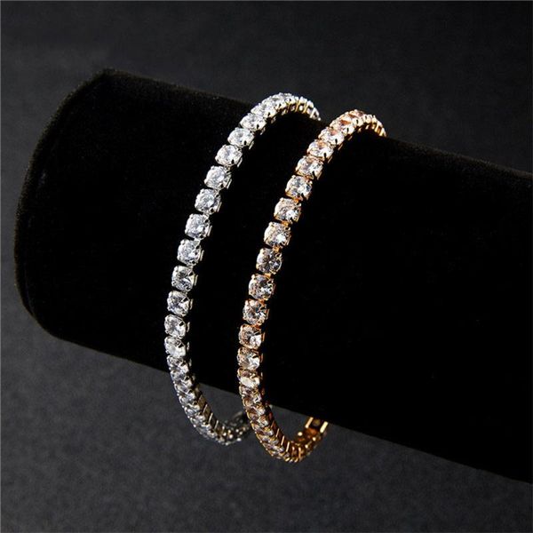 

link, chain l003 cz crystal bracelet bangle stretch bling single row rhinestones bracelets for women elasticity wedding bridal gift jewelry, Black