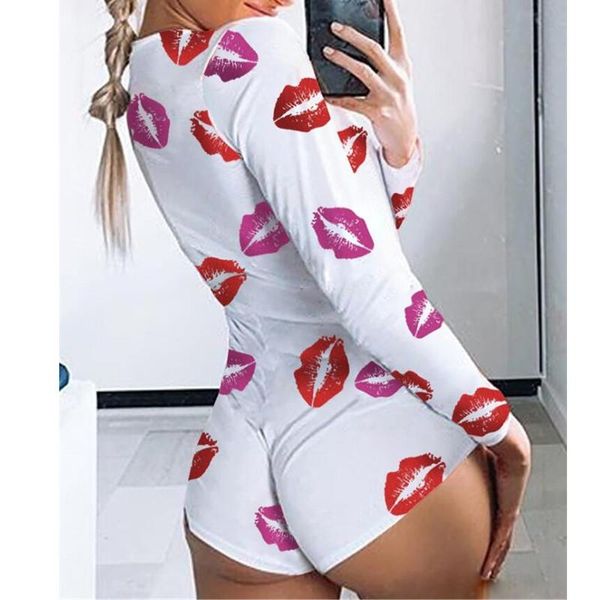 

women's jumpsuits & rompers women long sleeve slim bodysuit summer floral printed deep v-neck jumpsuit fashion plus size leotard clubwe, Black;white