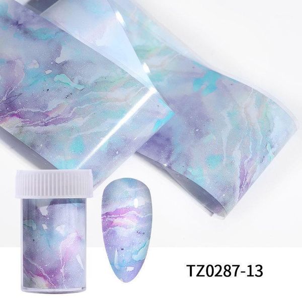 

marble series nail transfer foils decorations diy star flower art sticker decals accessories wholesale1, Black