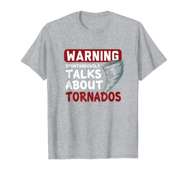 

warning spontaneously talks about tornados t shirt, White;black