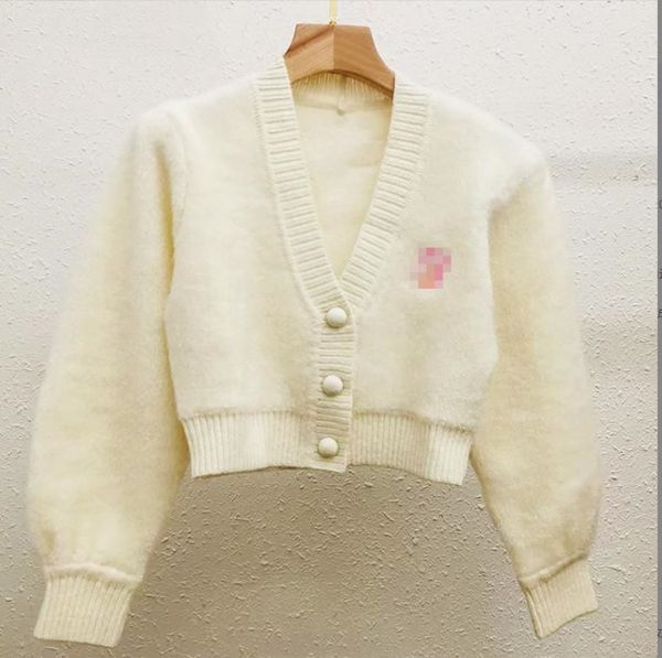 

1009 2022 milan style autumn brand same style sweater striped cardigan red white long sleeve print v neck regular fashion women clothes yiti, White;black