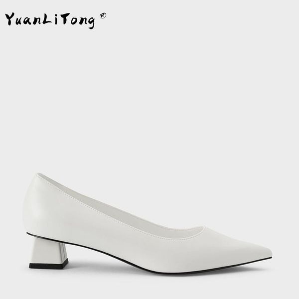 

style flock pumps women square toe mid heels office&career shoes dress, Black