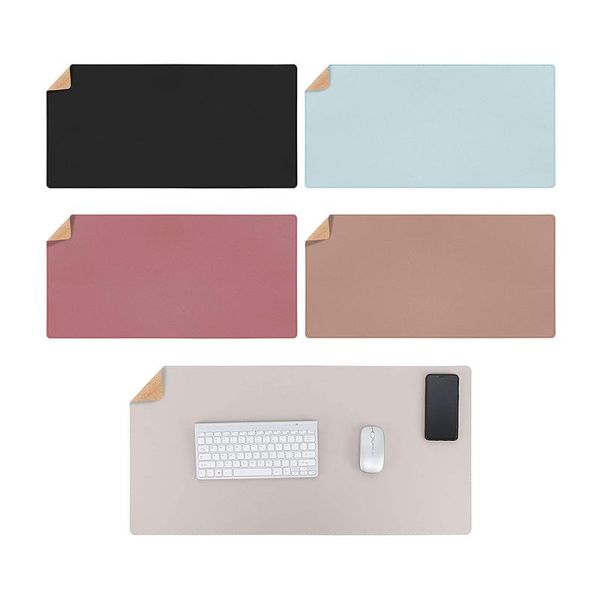 

mouse pads & wrist rests double-sided pad ecofriendly cork pu leather desk mat waterproof dustproof wide application for home office game