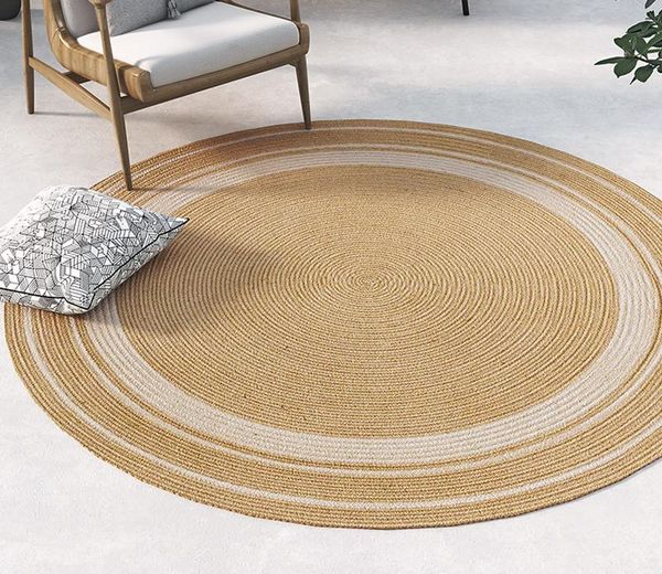 

carpets nordic 100% jute rug living room hand-woven carpet japanese tatami bedroom bed blanket round mat can be customized