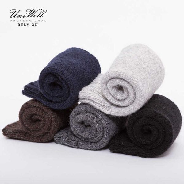 

autumn and men's middle tube winter thickened wool warm terry socks, Black