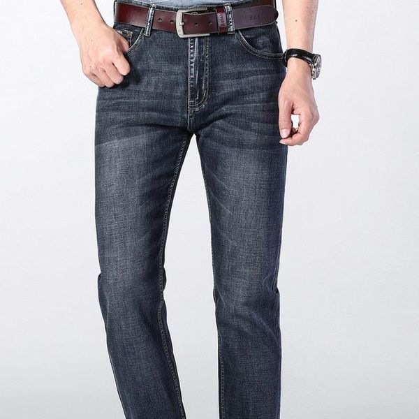 

men's slim stretch cotton jeans, classic denim pants, italian eagle style, fall winter collection jeans, Blue